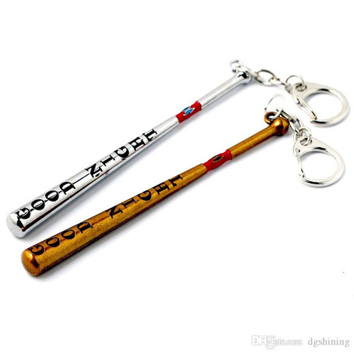 

Suicide Squad Keychain Baseball Bat Harley Quinn Key Rings Holder Chaveiro Car Key Chain Jewelry Xmas Gifts Wholesale DHL