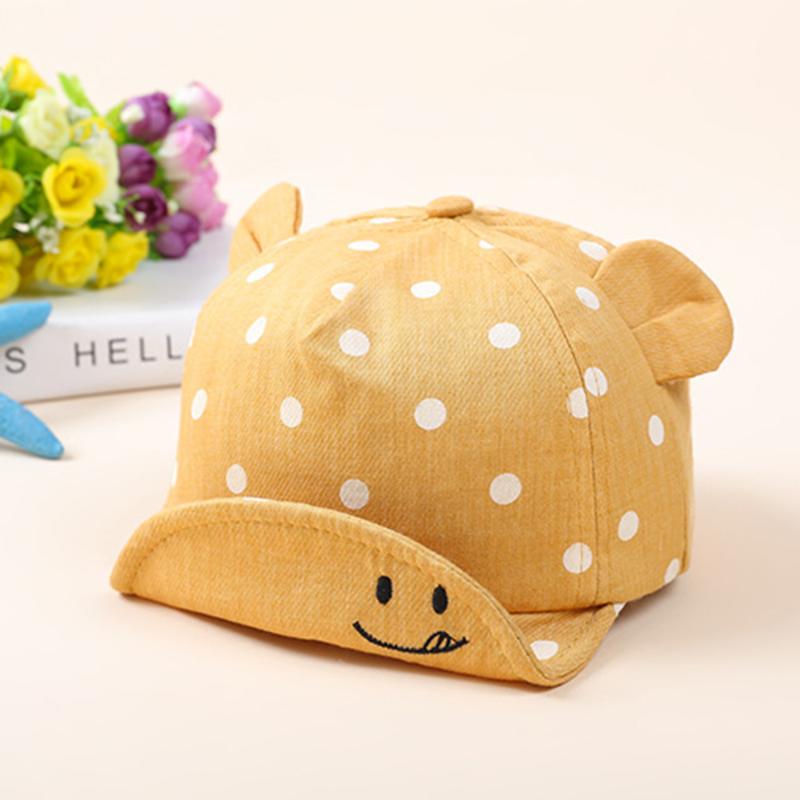 

Fashion Style Lovely Children Kids Boys Girls Cat Ear Dot Printed Beret Cap Peaked Casquette Newborn Baseball Hat For Kids, 02