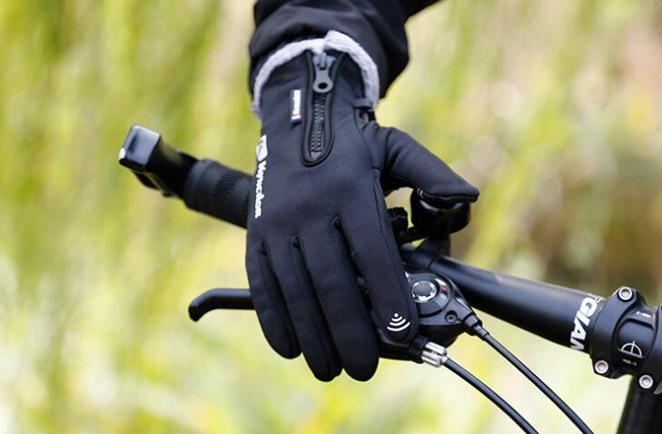 

Top Sport men women thickening Touch screen gloves cold proof fleece thickened Winter riding warm waterproof Training yakuda thick Discount, A0018-grey