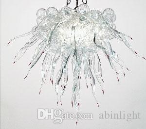 

Custom Hand Blown Glass Chandelier Light Art Glass Lighting 32"x32" Unique Designed Glass Style Small Chandelier for Home Decor