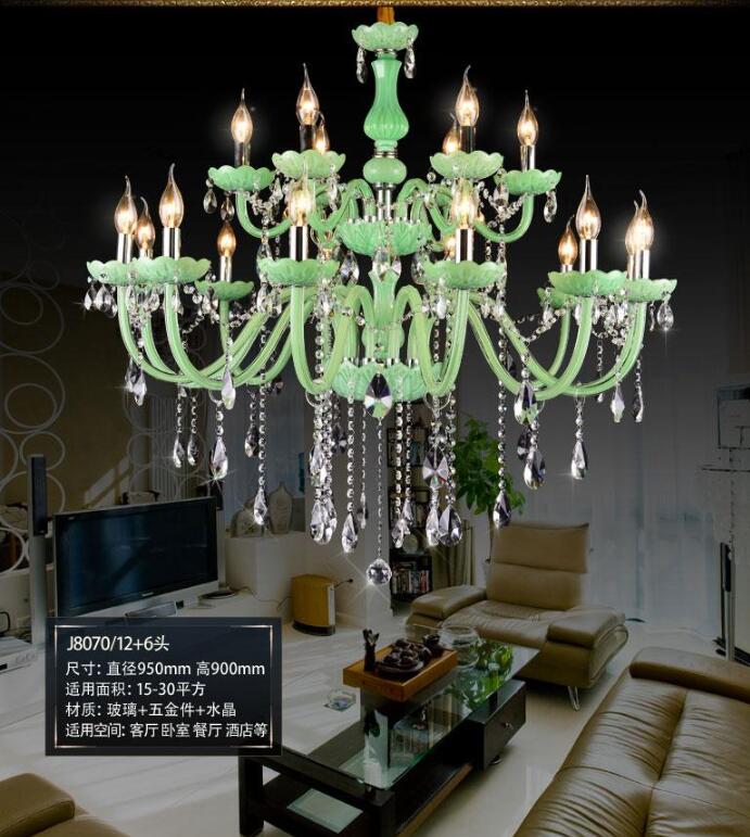 Lustre en cristal de luxe moderne lampe de Style européen Lustre cristal créatif bougie lumière pour Foyer Lobby Bar KTV décoration