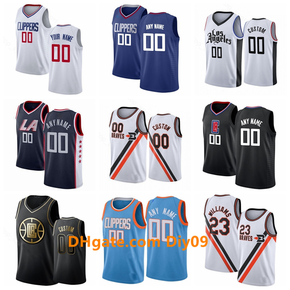 

Custom LA Clippers Jersey Montrezl 5 Harrell Patrick 21 Beverley Paul 13 George Louis 23 Williams Swingman Basketball Jerseys White, Black;red