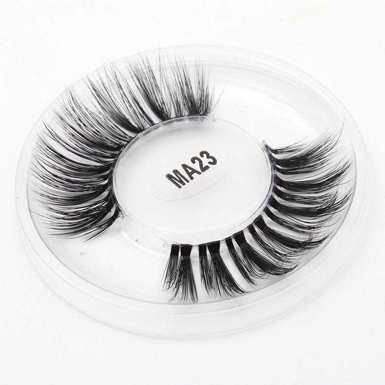 MA23 3D Faux Cils de Vison Faux Cils de Vison 3D Protéine de Soie Cils 100% Faits à la Main Naturel Faux Cils avec Boîte Cadeau Rose