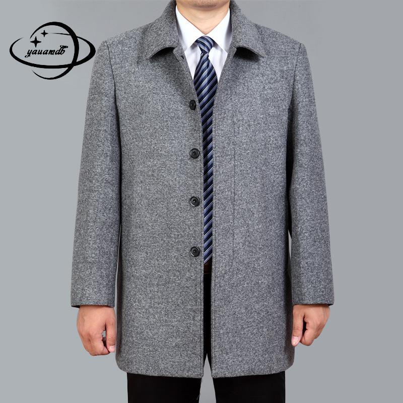 

mens wool coats spring autumn male Blends jackets clothing Turn-down Collar solid color Casual man outerwear clothes h138, As picture