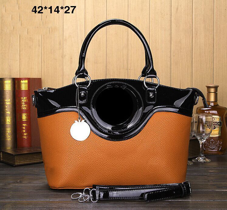 

Patent leather fashion women handbag ladies designer composite bag lady clutch bag shoulder tote female purse wallet high qulity free shippi, Red