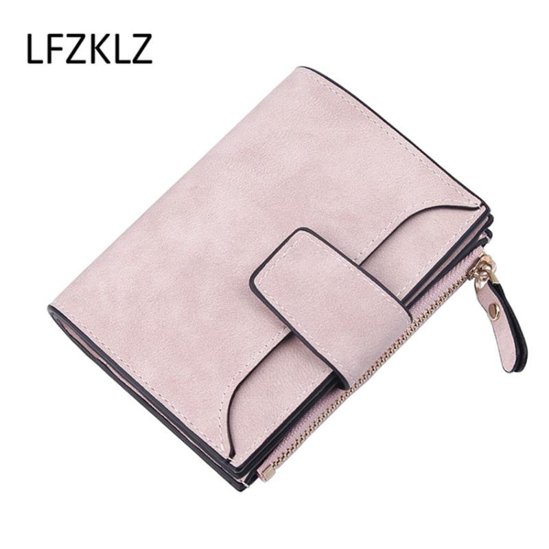

LFZKLZ Wallet Women Wallets Fashion Solid Hasp Coin Purse Card Holder Female Clutch Money Bag PU Leather Lady Purses Card Holder, Brown
