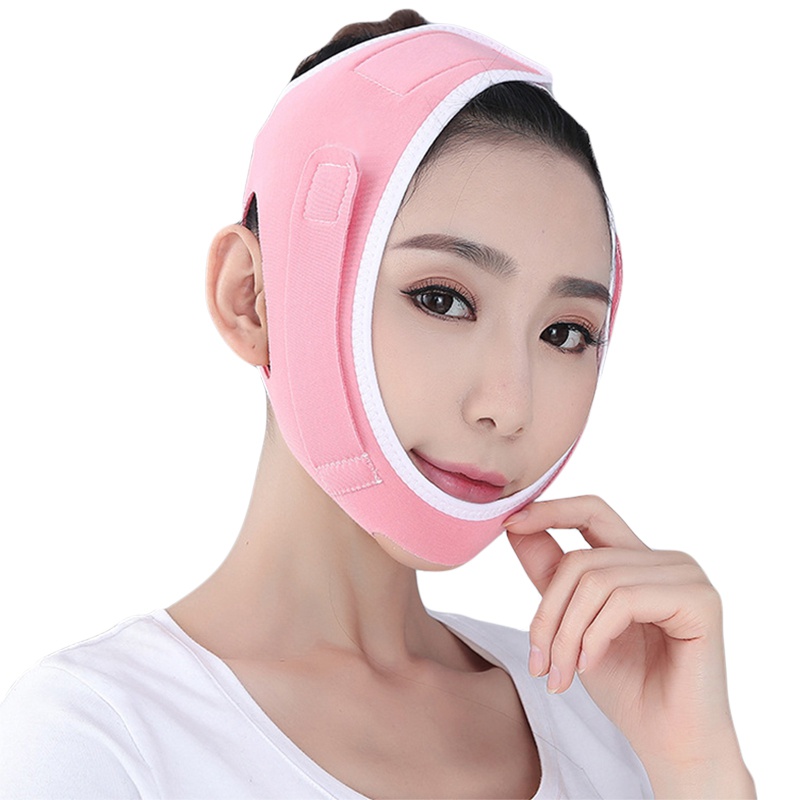 

Triangle Anti-snore Headband Thin Face Bandage Face Cheek Chin Lift Up Slim Sleep Mask Sleep Thin Band Elastic Band, Red