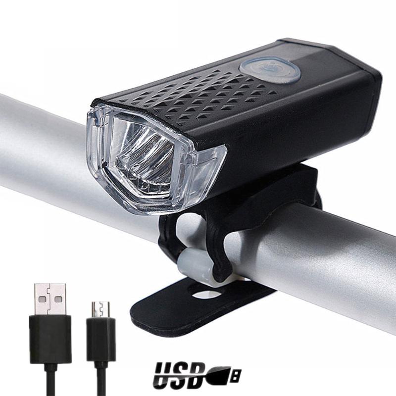 

Rechargeable Bike Light 300 Lumen 3 Modes Bike Headlight 6000K Bicycle Light USB rechargeable waterproof Headlight tail