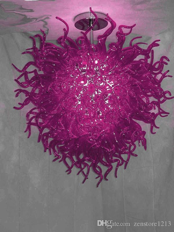 

Purple Murano Glass Chandelier Light Modern Art Deco Handmade Blown Murano Glass LED Light Source Energy Saving Villa Decor Chandelier