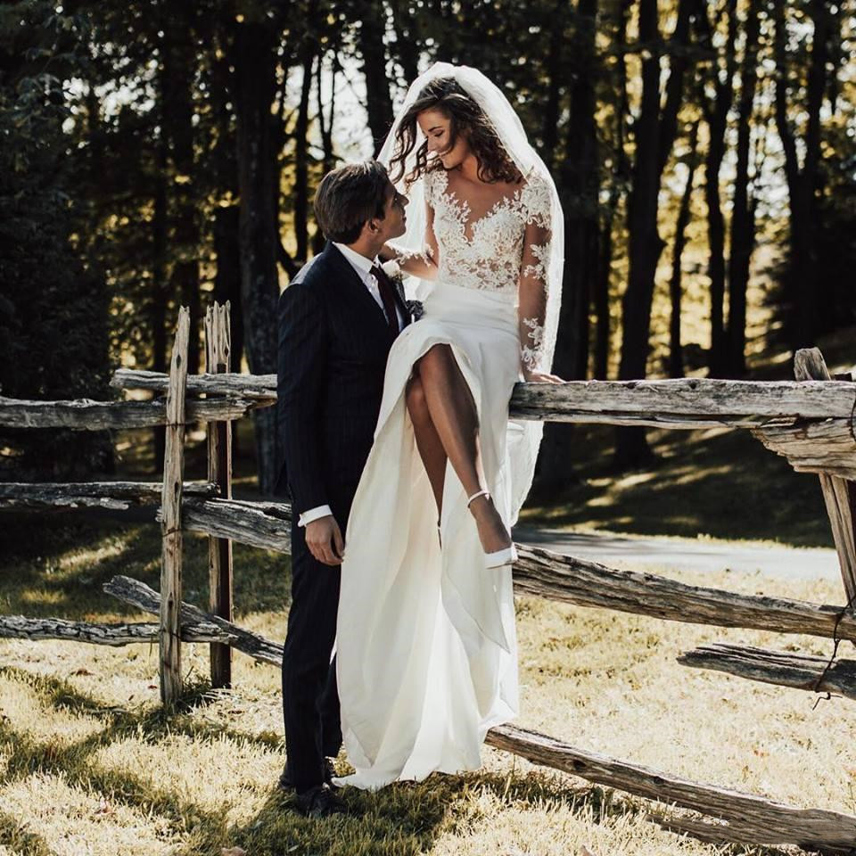 Wedding Dress For Girls White Chiffon Lace Long Sleeves Corset Beach Plus Size Hochzeitskleider Milla Nova Wedding Dress Bridal Gowns