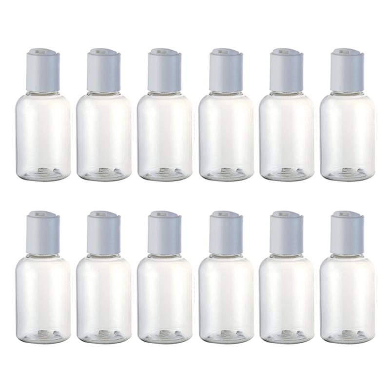 

5pcs/12pcs 50ml Empty Jar With Disc Cap Multifunctional Makeup Container Bottle Plastic Travel Clear Empty Jar Set