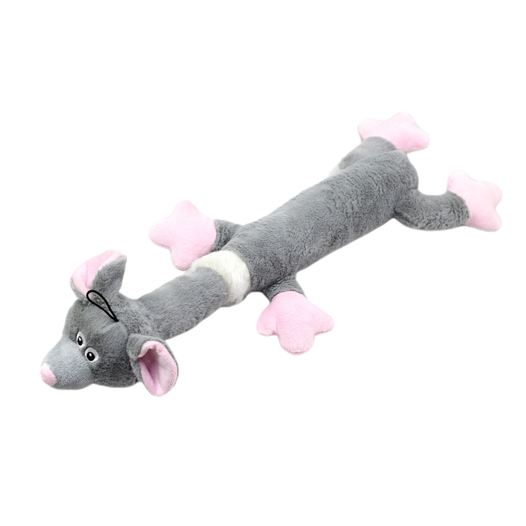 

plush durable squeaky dog toys, gray mouse funny plush toys, non-toxic puppy bite play chew pet toys