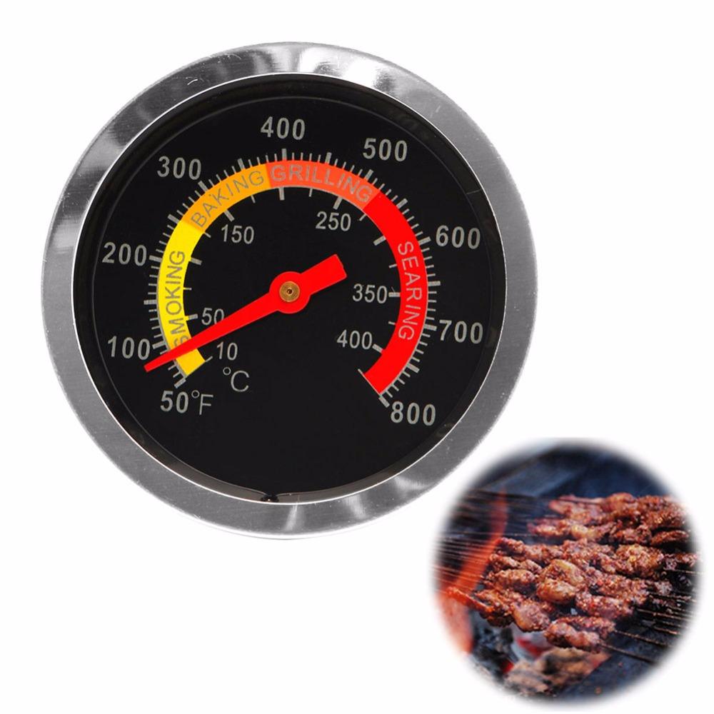 Outdoor Barbecue Stainless Steel Display Thermometer Roast Barbecue BBQ Pit Smoker Grill Temp Gauge Temperature Controll-image-529722049