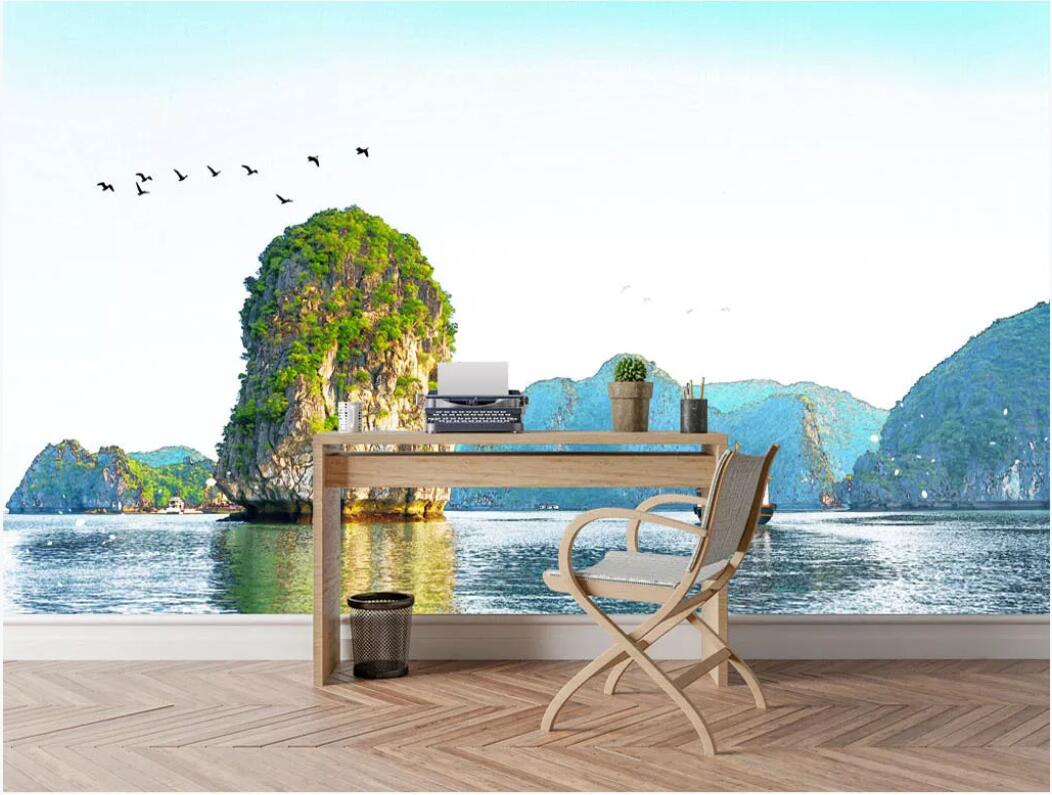 

3d room wallpaper custom photo mural Landscape natural scenery TV background wall home decor wall art pictures wallpaper for walls 3 d, Non-woven fabric