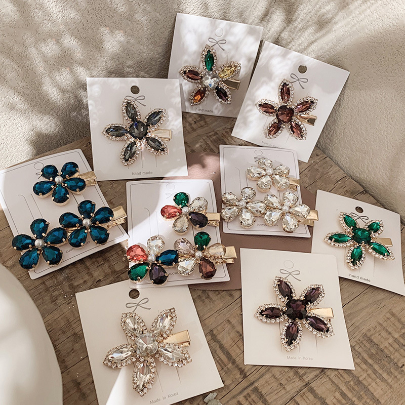 

Ruoshui Woman Crystal Hairpins Girls Hairgrip Barrettes Women Barrettes Hair Accessories Hair Clips Hairband Headwear, White