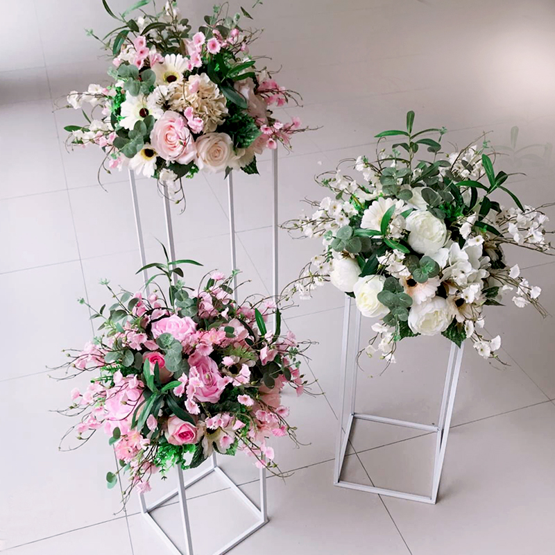 

New Wedding Flower Art Wedding Road Flower-inducing Forestry Simulated Silk Flower Site Decoration T-stage Roman Style, Gold stand