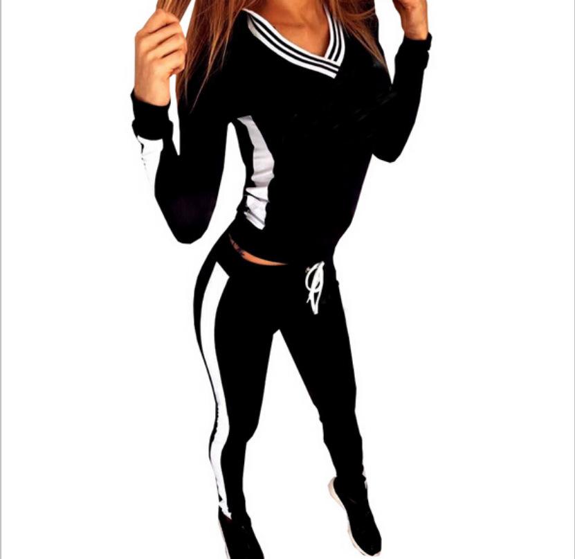 

Women Fashion Tracksuits Two Piece Set 2018 Female Lady T-shirt Tops and Jogger Set Suits Casual 2pcs Outfits, Gray