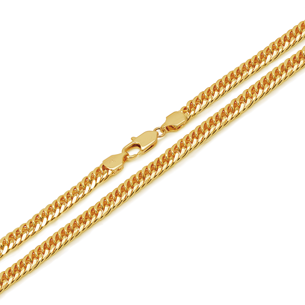 

(308N) ( 60 cm x 6 mm ) 24 inch hiphop Cuban Chain Necklaces for Men 24k Pure Gold Plated Fashion Jewelry Nickel Free