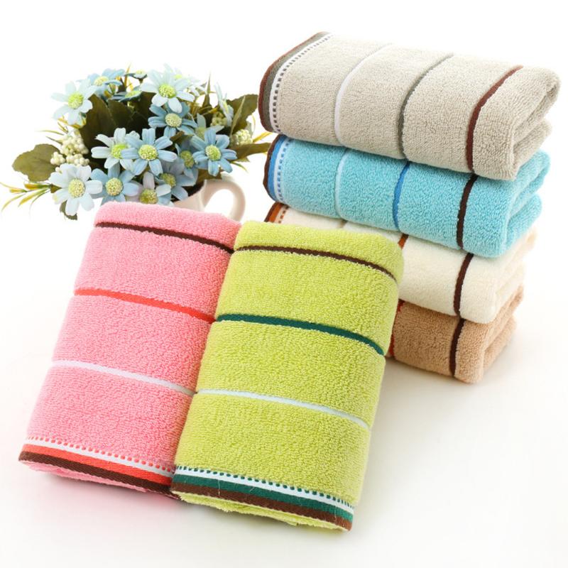 

Quick Drying Cotton Towel Stripe Face Hand Bath Cloth Bathroom Absorbent 35*75 /25*50cm Home Gift, 25x50cm