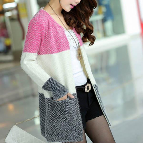 

Autumn Winter Long Casual Cardigans O-Neck Women Round Neck Long Sleeve Sweaters Knitwear Fashion Knitting Jumper Pull, Yellow