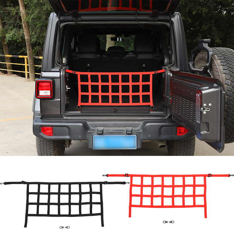 

Rear Trunk Network Car Trunk Isolation Net Trunk Organizer Cargo Net For Jeep Wrangler JK JL 2007-2019