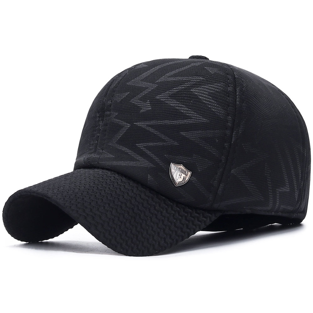 

New winter earmuffs for men outdoor hats thickened baseball caps, Black