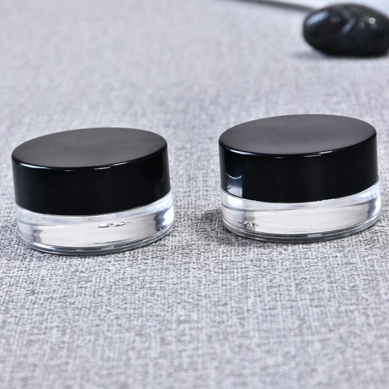 

Food Grade Non-Stick 3ml 5ml Glass Jar Tempered Glass Container Wax Dab Jar Dry Herb Container With Black Lid LX9245