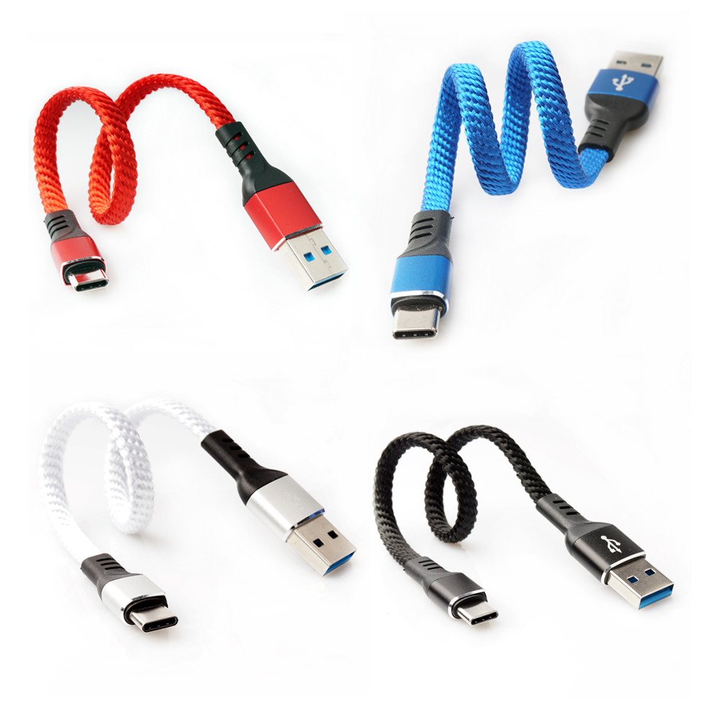 

USB3.1 Type-c USB-C male to USB3.0 male data & charge cable for mobile phone with braid 25cm 100cm, Black