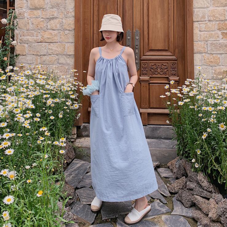 

2020 New Arrive Summer Maternity Dress Woman Cute Sleeveless Large Size Dresses Pregnant Woman Clothing MD-02440, Blue