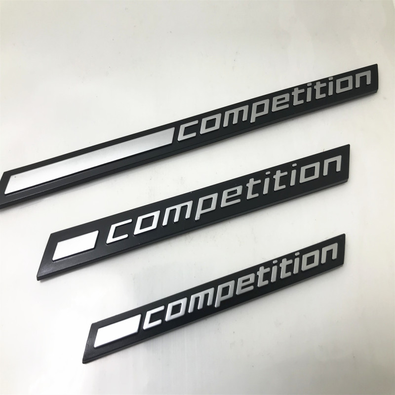 3D ABS noir COMPÉTITION Bar Souligné Emblem pour 3 5 Série 7 de Thunder édition M1 M2 M3 M4 M5 M6 X5M X6M Emblem Coffre de voiture