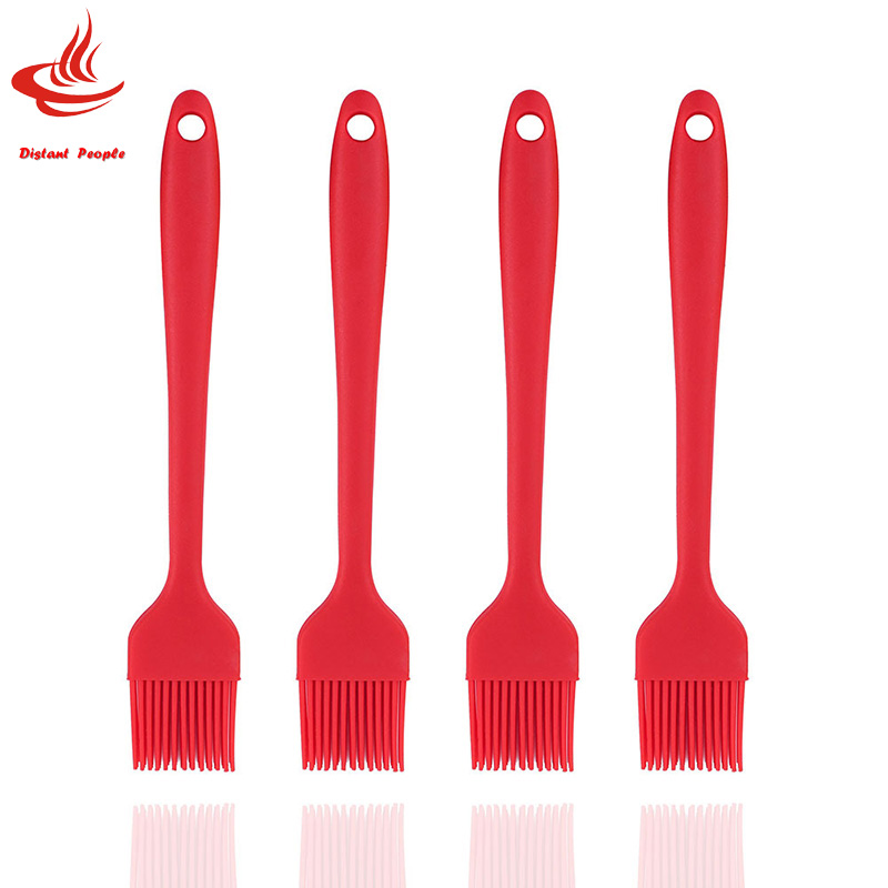 

Multi Color Grill Oil Brushes Heat Resisting Silicone Cleaning Basting Oil Brush Barbecue Cooking Brushes Tools for kitchen, Red