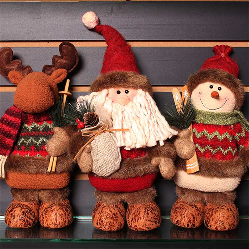 

Christmas Decorations for Home Santa Claus Snowman Christmas Dolls Natal Figurines Gift for Kid decoracion navidad