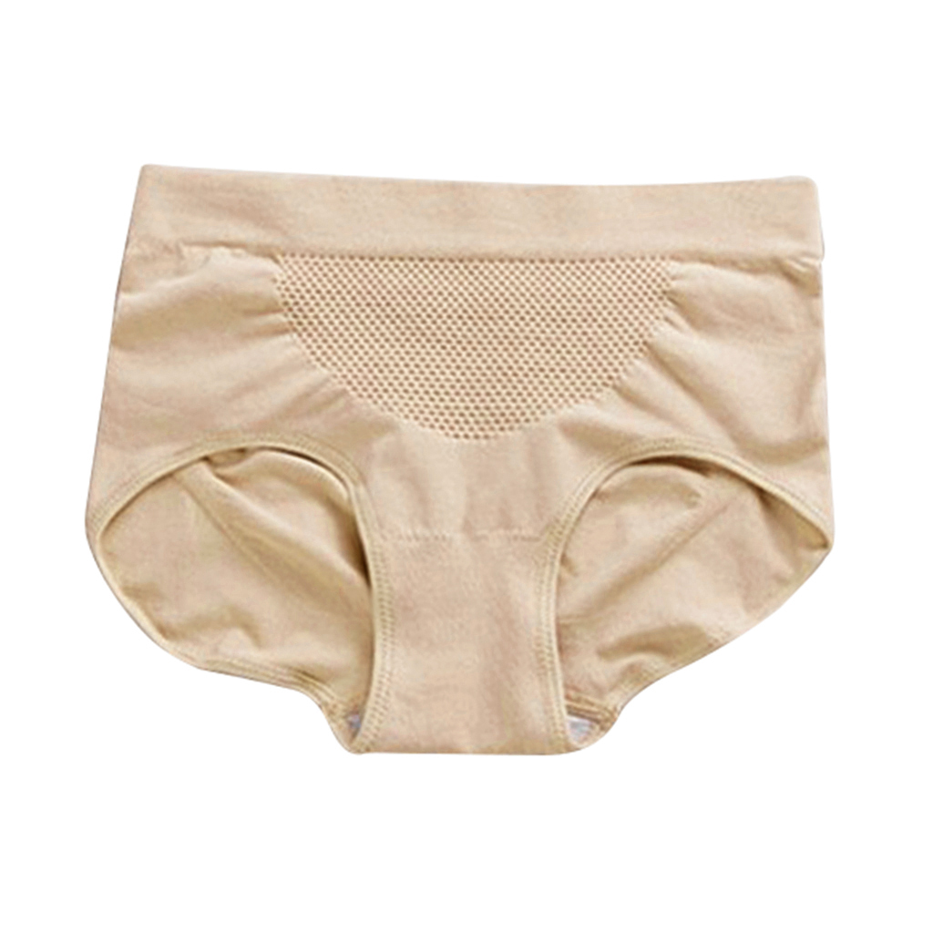 

womens soft cotton crotch seamless panties underwear mid-waist briefs lingerie, Black;pink