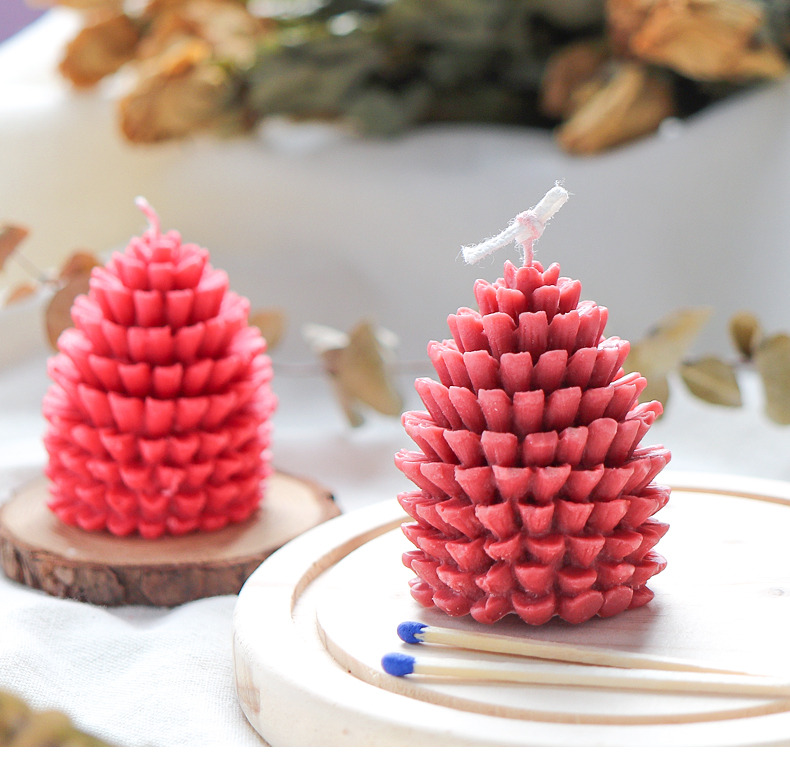 3D Tannenzapfen Weihnachtsbaum Silikon Kerze Seifenform Form Kuchen Dekoration