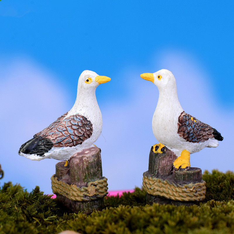 

Mini 3pcs Seagull turtledove decoration supplies moss micro landscape deco Garden deco Creative handicrafts