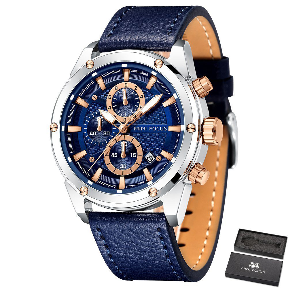 

MINI FOCUS Chronograph Watch Men Fashion Sport Quartz Mens Watches Top Brand Luxury Waterproof Clock Relogio Masculino LY191213, 02