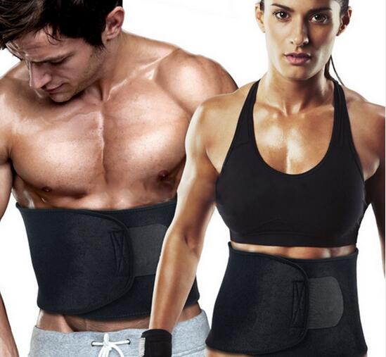 

High Quality Neoprene Waist Belt Unisex Sport Back Support Strap Men Women Slim Waist Girdle Wrap, Black