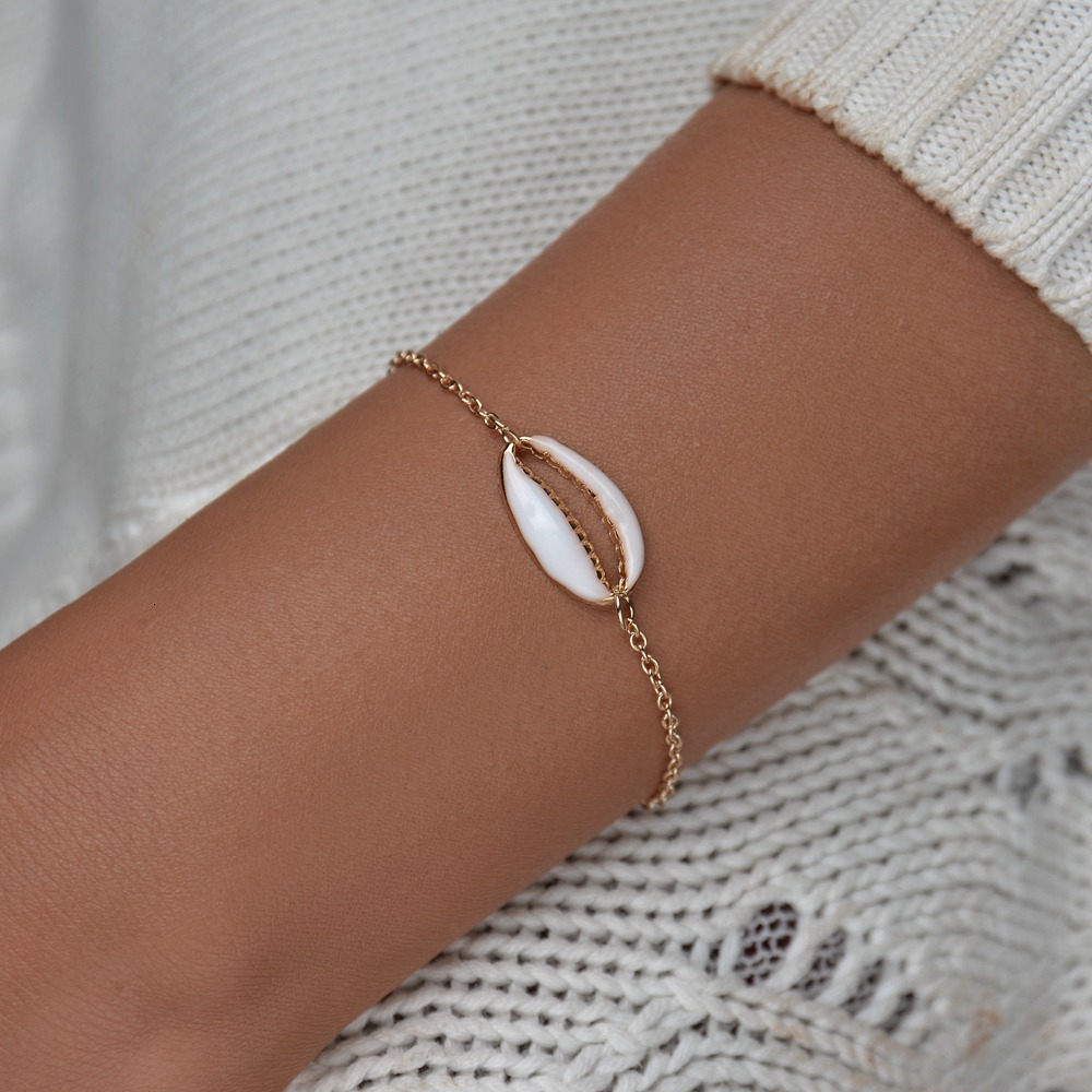 

Ocean Sandy Beach Hundred Take The Hand Chain Alloy Oil Dripping Shell Bracelet