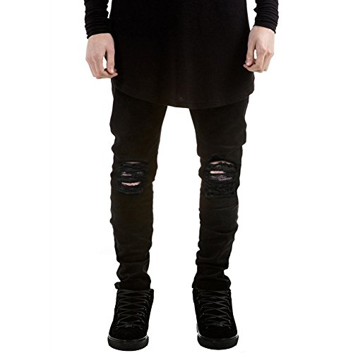 

Ripped Slim Skinny Biker Jeans for Men, Bronze03