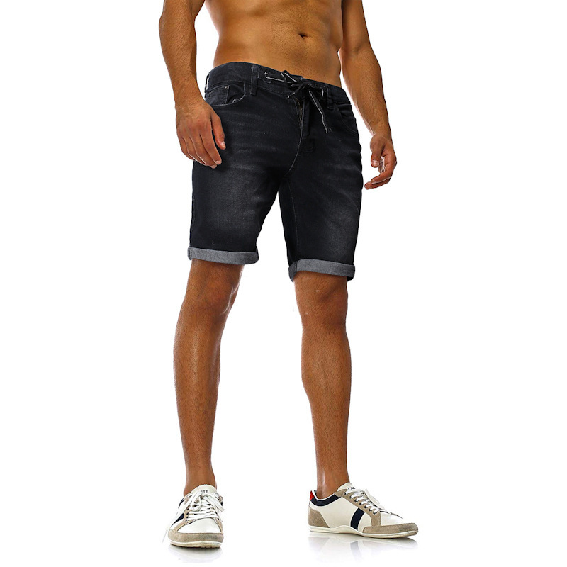 

2020 New Summer Mens Denim Shorts Fashion Casual Drawstring Slim Jeans Cargo Shorts Outdoor Short Pants Clothing, Beige