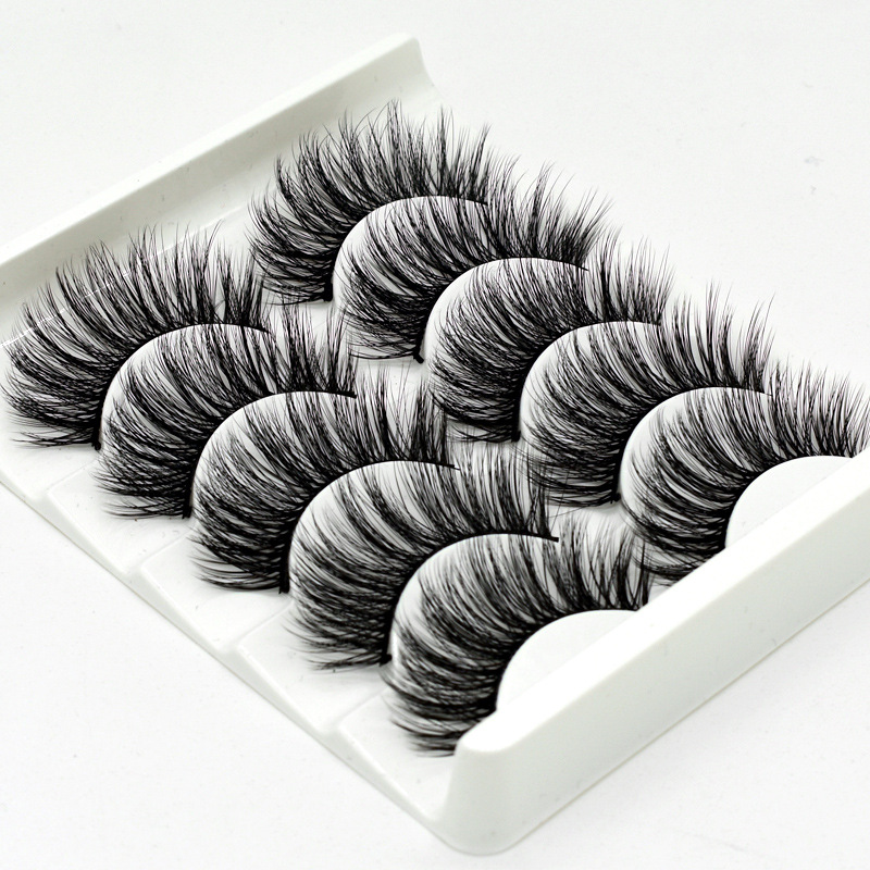 

3D Long False eyelashes 5 pairs/pack Natural Long Thick Professional makeup Big eyes Handmade High Quality