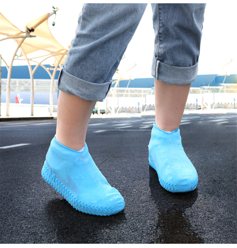 TM 2017 Men Women Galoshes Zipper Waterproof Rain Shoes Reusable Overshoes Boots Slip Resistant Shoes Elevin 