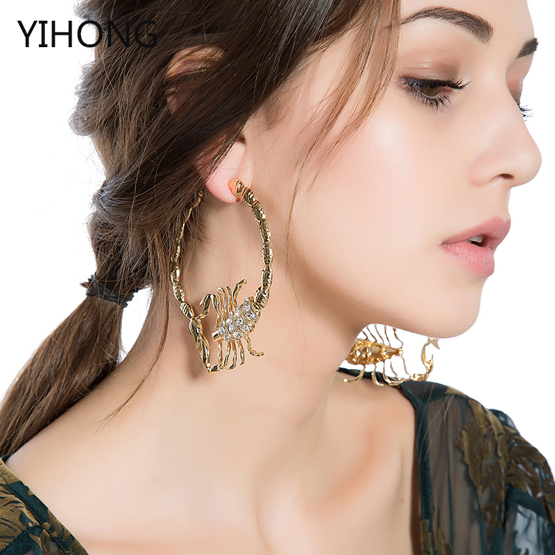 

European and American jewelry earrings new fashion Scorpion Pendants wild circle ear rings