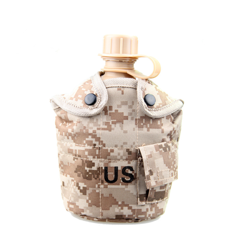

2020 Camouflage US Molle Tactical Water Bottles Outlook Kettle Carrier Holder Hiking Bicycle Camping Sport Water Bag, As picture