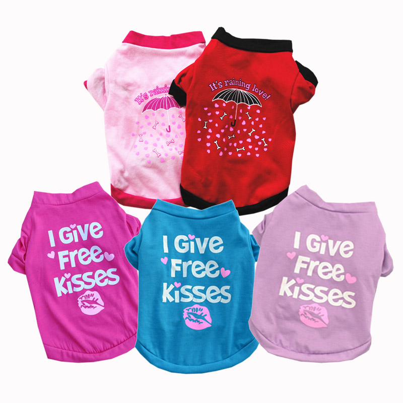 

33 Styles Pet Dog Clothes T Shirts Autumn Dog Clothing Christmas Top Shirts Vest Cotton Clothes Dog Puppy Small Cheap Pet Apparel DHL Free, As shown