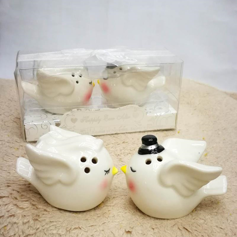 

Party Favor Table Decorations Love Angel Bird Ceramic Seasoning Jars Wedding Return Gifts Wedding Gift