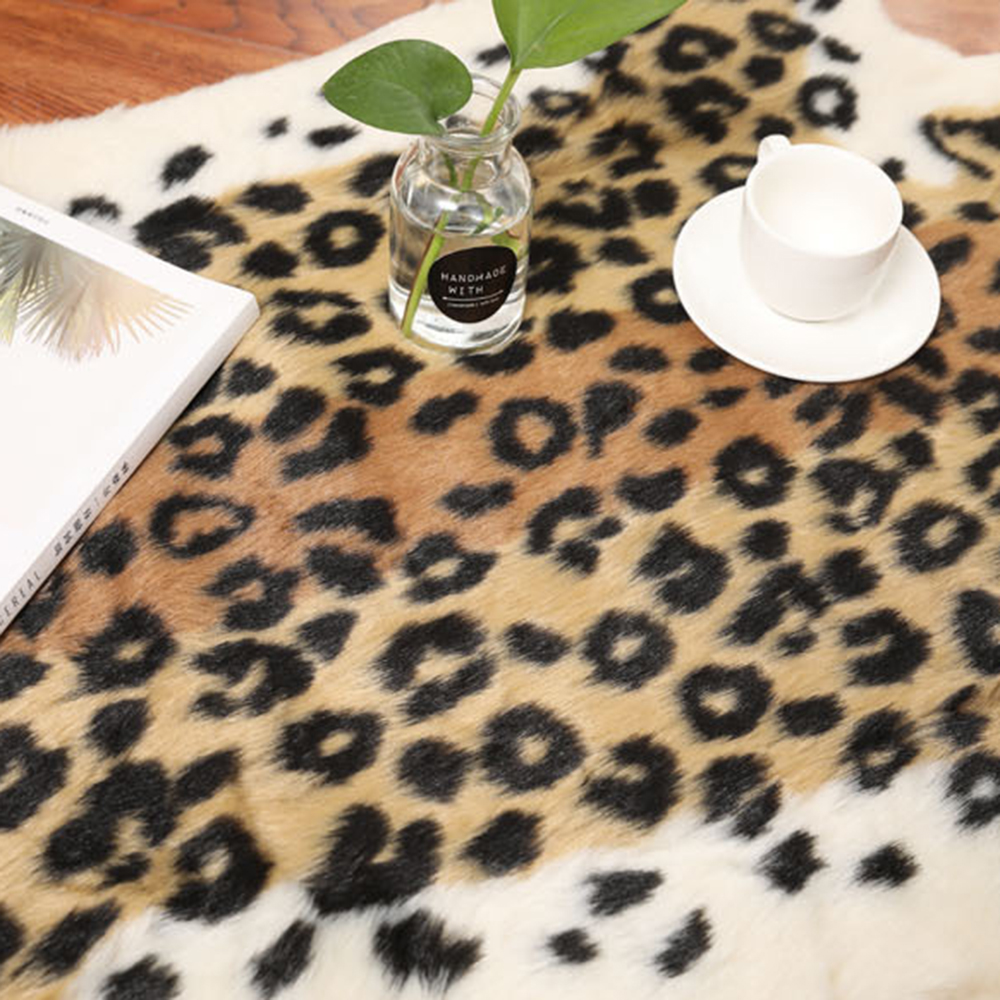 

Tiger Printed Rug Cow Leopard Tiger Printed Cowhide Faux Skin Leather NonSlip Antiskid Mat 80x105CM Animal Print Carpet