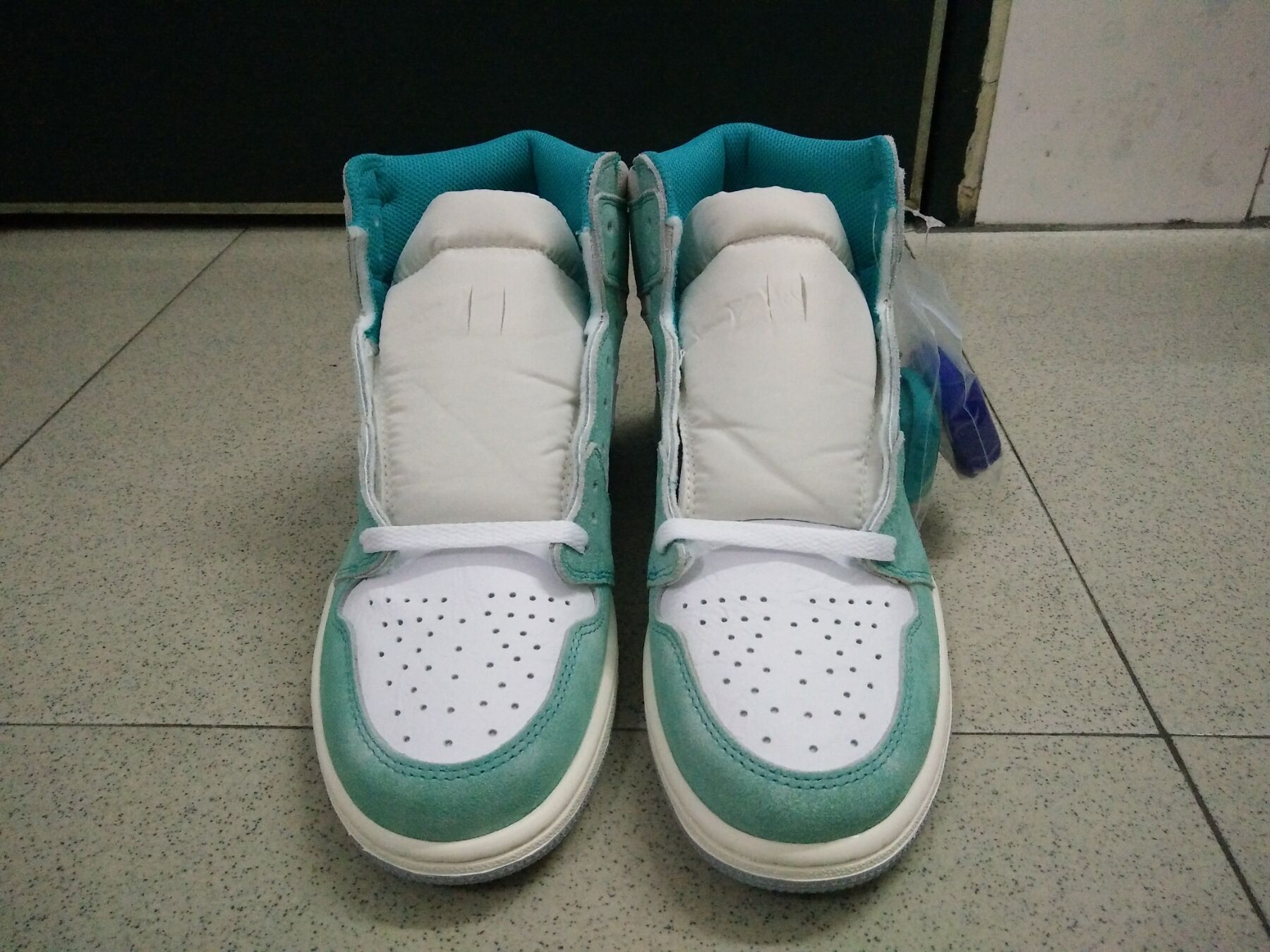 

basketball shoes man sneakers Retro 1 high qinmin123 Turbo Green 555088-311