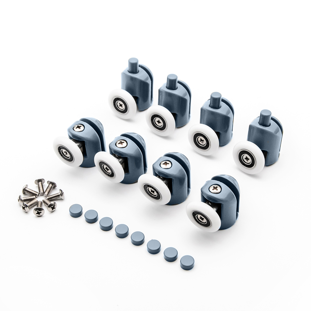 Single Pop Up Shower Door Roller Bearing Shower Pulley Runner Wheels Height Adjustable Cabin Enclosures Hardware size 23/25mm-image-469160693