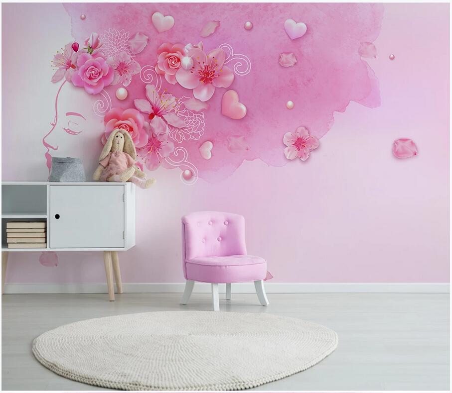 

WDBHG custom photo mural 3d wallpaper Modern minimalist illustration flower colorful sexy beauty 3d wall murals wallpaper for walls 3 d, Non-woven wallpaper